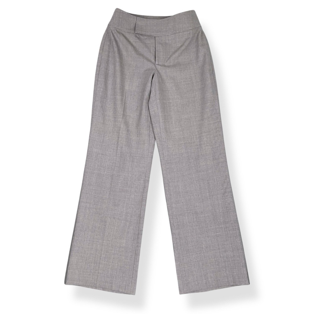 Banana Republic Pants Women Size 4 Gray Camden Straight Wool Y2K Mid Rise EUC